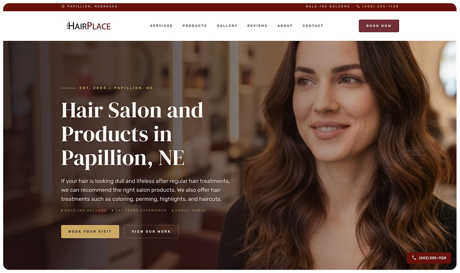 The Hair Place website